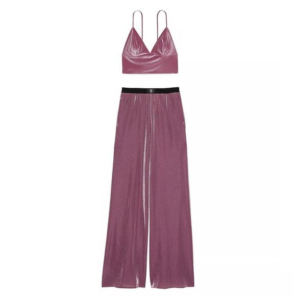 NWT VS Pink Velvet Cami Med Bra Top Victoria’s Secret - Picture 5 of 6